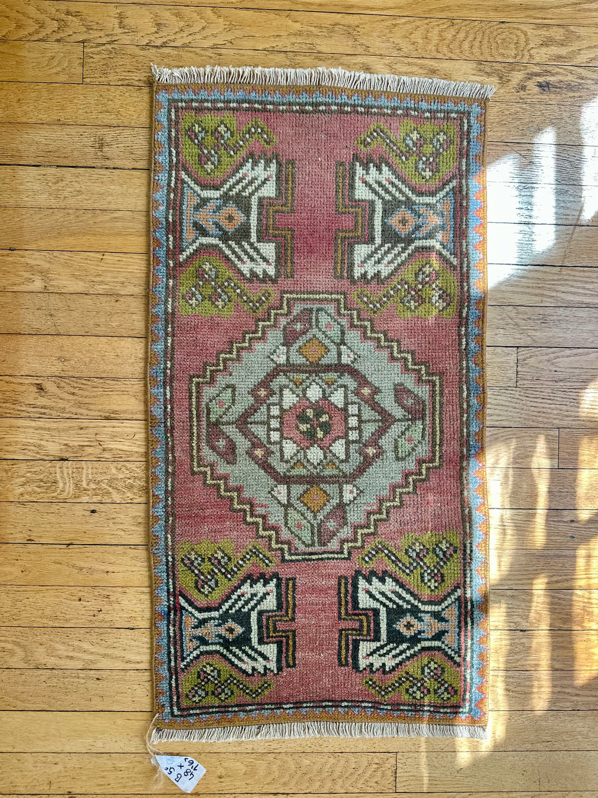 Vintage Turkish Oushak Rug - Red Multi